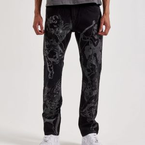 WAIMEA Angel Slim Rhinestone Denim Jeans