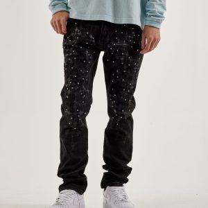 WAIMEA Slim Cross Overlay Denim Jeans